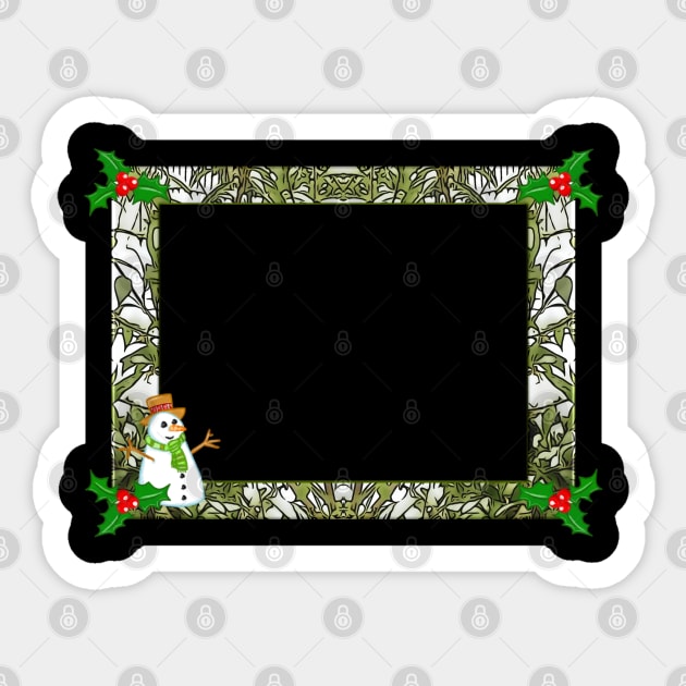 Christmas Snowman Frame Sticker by holidaystore